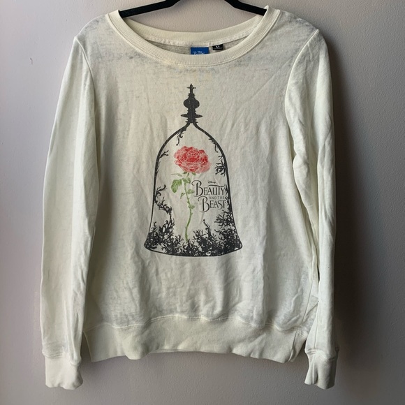 DISNEY BEAUTY AND THE BEAST SLOUCHY SWEATER - Picture 1 of 3